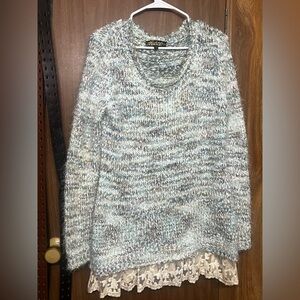Absolutely Famous Blue and Gray Knit Sweater